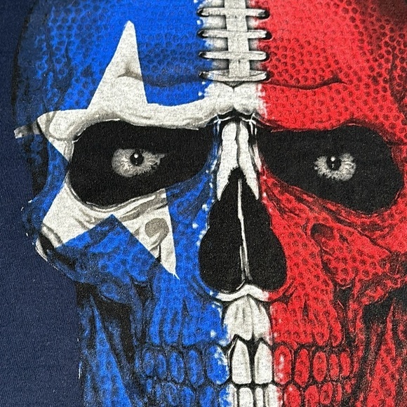 Houston Texans Skull Ladies Tee T-Shirt women’s size Small Navy Battle Red NWOT - Picture 6 of 13